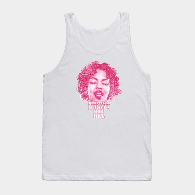 Retro Lauryn Hill Red Distressed Tank Top by Skate Merch